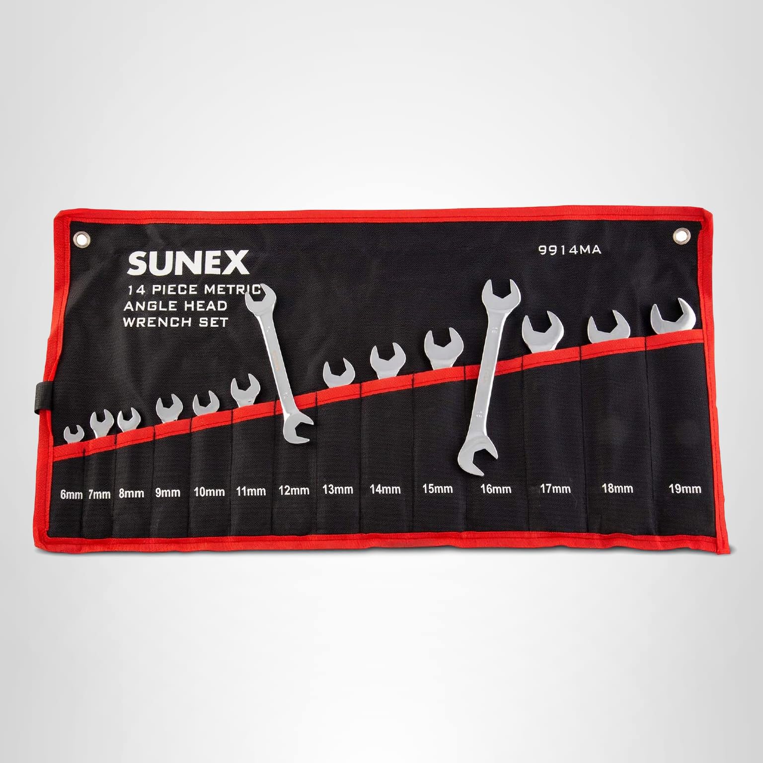 SUNEX TOOLS 9914M Metric Angle Wrench Set, Fully Polished, 6mm